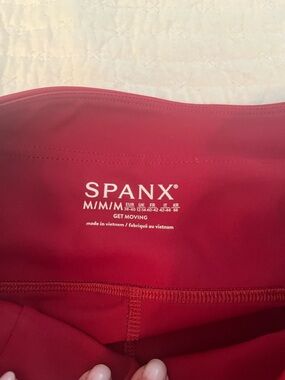 SPANX Red High-Waist Active Leggings